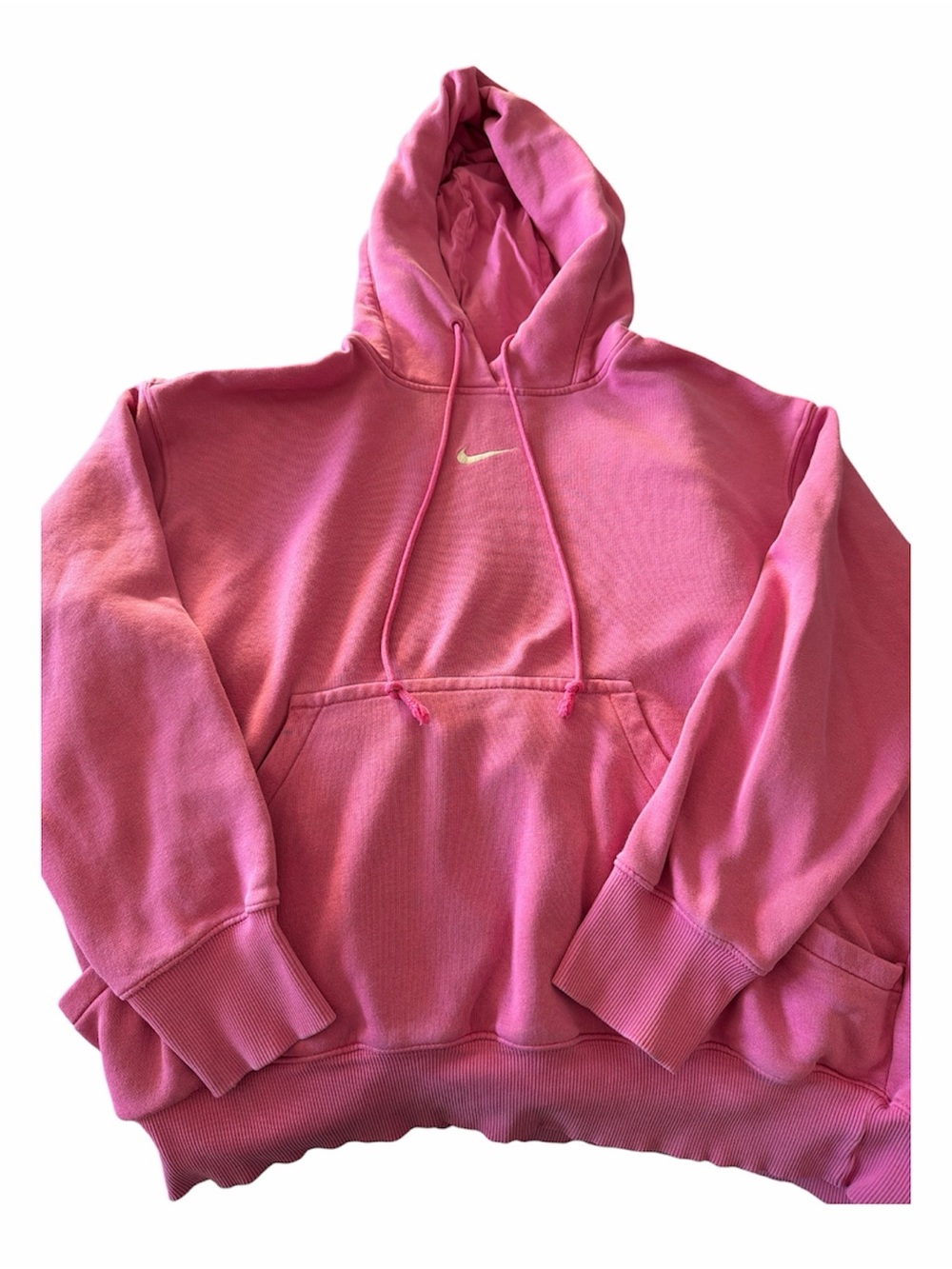 Nike Hot Pink Pullover Hoodie with White Swoosh